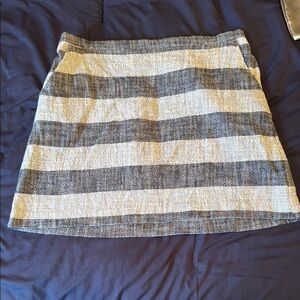 Casual denim blue and white mini